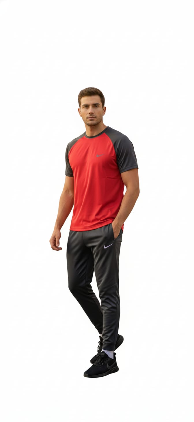 NIKE Premium Summer Tracksuit _ Red